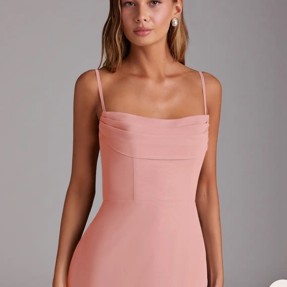 Azazie Saige Rosette Chiffon Gown - Picture 10 of 12
